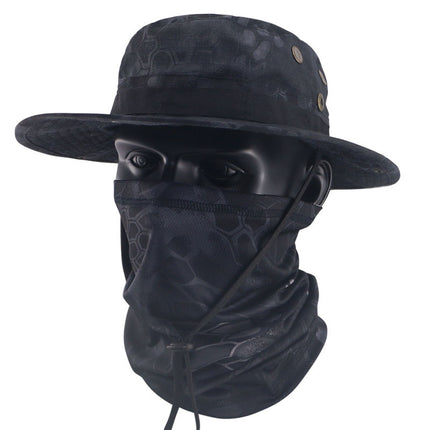 Summer Camouflage Tactical Penny Hat suit Multi-function Magic Hood Fishing Hat Fisherman Hat Sunscreen Breathable Hat