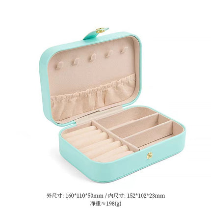 Source Manufacturer Pu Jewelry Box, Jewelry Storage Box, Jewelry Bracelet Necklace Jewelry with Printed Logo, Ready Stock Zipper