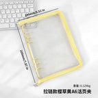 A6 zipper primrose yellow (no inside pages)