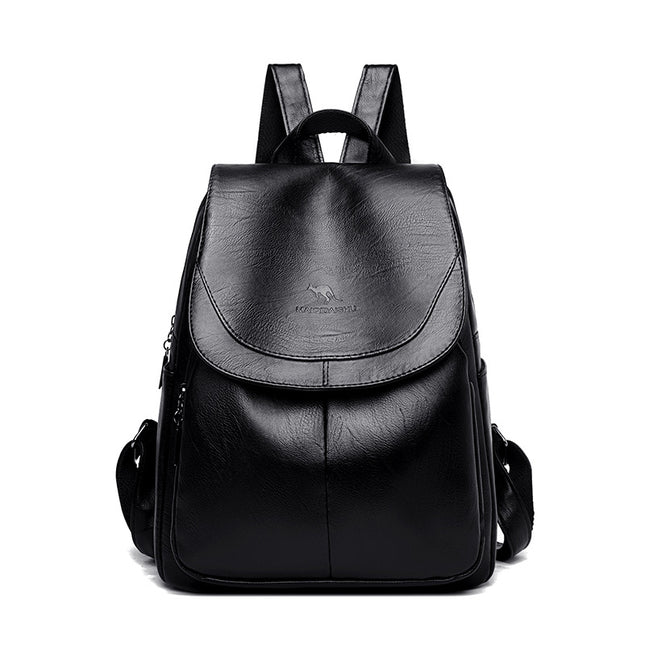 2024 New Fashion Backpack Women's PU Soft Leather Small Backpack Korean Style Distinctive Women's Backpack Trendy Dual-purpose Chest Bag
