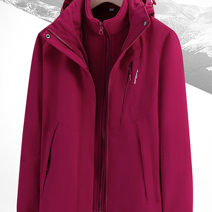 Three-in-One Couple's Detachable Jacket for Traveling in Xizang Mountain Windproof Waterproof Outdoor Mountaineering Suit