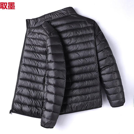 2024 new lightweight cotton-padded jacket men's slim short Korean fashion brand plus size fashion thin winter coat men's clothing