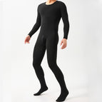 Black thick velvet with feet large size 75-87.5kg / Regular style [no crotch opening] for men and women