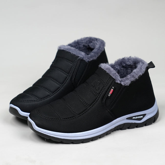 Winter New Cotton Boots Thickened Warm Boots Waterproof Non-slip Snow Boots for Men and Women Middle-aged Old Beijing Cotton Boots
