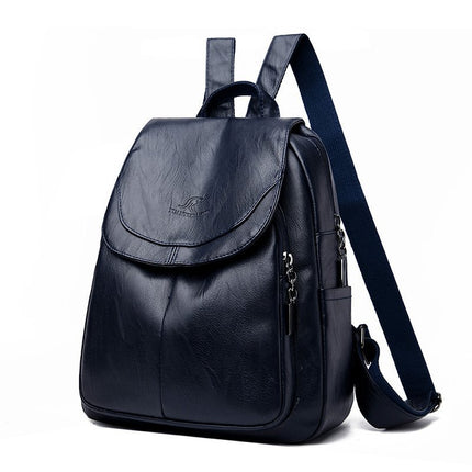 Cross-Border Women's Bag Backpack 2025 New Soft Leather Fashion Versatile Backpack Women's Large Capacity Travel Bag Ready for Sale