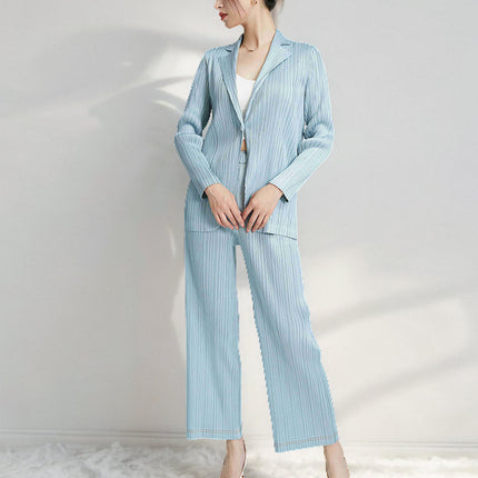 Casual Business Wear Pants Suit Women's High-end Fashion 2023 New Suit Jacket Pleated Pants Women's Two-piece Set