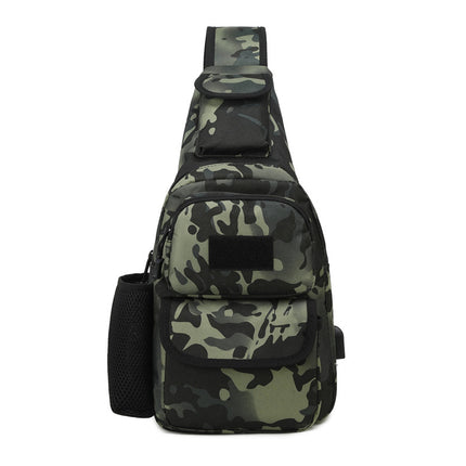 Outdoor Camouflage Mobile Phone Bag Crossbody Bag Men's Single Shoulder Bag Men's 2024 New Chest Bag Wallet Sports Riding Bag