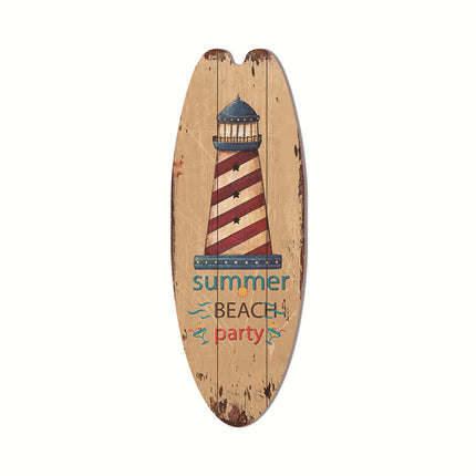 Cross-Border Surfboard Pendant Beach Leisure Wall Decoration Wooden Brand Hawaiian Party Supplies Scene Layout