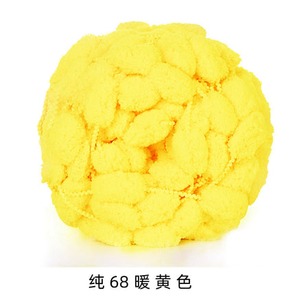 Big ball ball coarse wool round thread loop crochet sofa cushion carpet cushion handmade DIY woven material bag