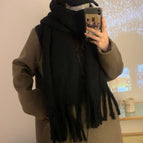 Black pony hair solid color / 210*40