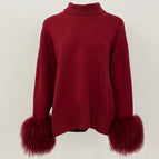 Red (tan wool cuff hair) / S