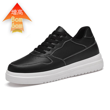 Invisible Height Increase 8CM Board Shoes Thick Sole White Shoes Platform Shoes Spring and Autumn Low-top Craft sneaker Casual Shoes
