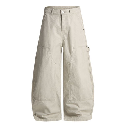 Jiamu American High Street Patchwork Multi-Pocket Baggy Unisex Versatile Scimitar Casual Pants Unisex Wide-Leg Loose
