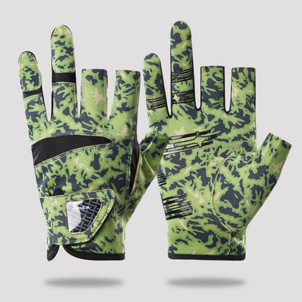 Summer Outdoor Fishing Gloves with Three-Finger Cut-Out Design, Breathable, Sun-Protective, Cut-Resistant, for Sea Fishing