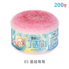 3 strands*05 color*cranberry*200g* 456m *8% wool 73% acrylic 19% nylon