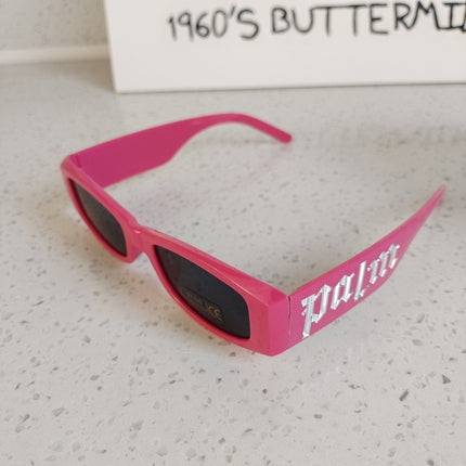 European and American Style Children's Dopamine Color Rectangular Frame Sunglasses Internet Popular New Baby Concave Shade Sunglasses