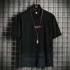 Black [houndstooth] short sleeve / M