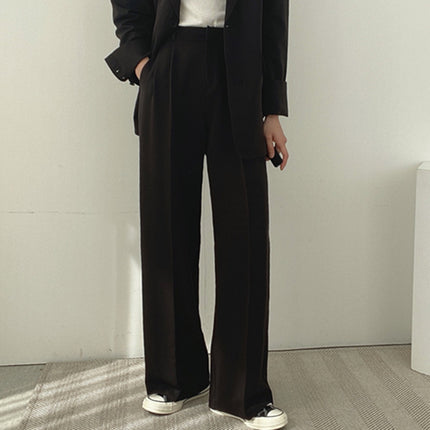 Women's Suit Pants Spring and Autumn 2026 New Korean Style Trendy Design Niche Casual Black Suit Set