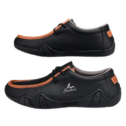Foreign Trade Hot-Selling Light Luxury Casual and Comfortable Octopus Bean Shoes Outdoor Slip-On Men's Driving Fashion Leather Shoes