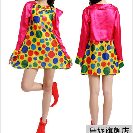 Adult Clown Performance Costume Birthday Party Magic Performance Masquerade Sexy Dress Female Clown Costume