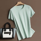[Round neck] Macaron Green / S