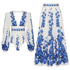 One piece long skirt suit / S