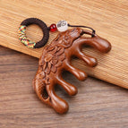 Lotus fish massage comb brown anti-loss rope