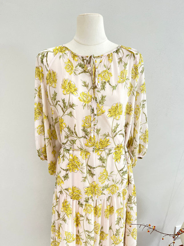 Short-Sleeved Silk Dress for Women 2026 Spring and Summer New Two-Piece Set Slightly See-Through Printed Georgette 100% Mulberry Silk Long Dress