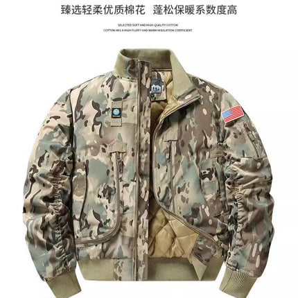 Autumn and Winter Ma1 New Jacket cotton and thickening Workwear Air Force Loose plus size Casual Jacket Baseball Uniform Camouflage
