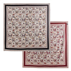 Fhz25-90017-1 handmade roll-double-sided scarf with butterflies flying / 132*132cm