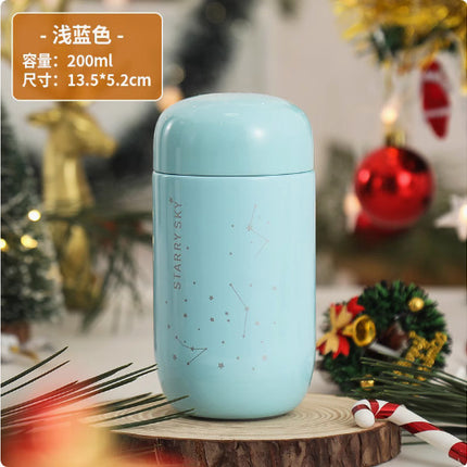 New Mini Portable letter starry Cup 304 stainless steel vacuum Cup fashion simple pocket Cup logo
