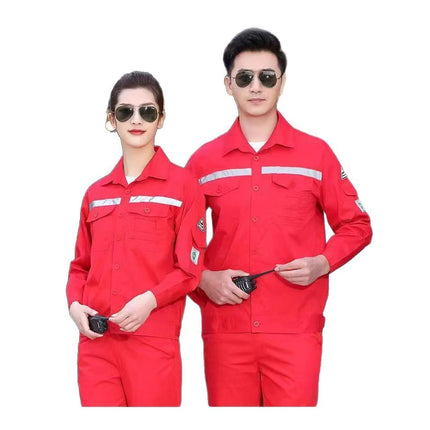Workwear Suit for Men and Women, Anti-Static, Spring and Autumn Single-Layer Work Clothes, Long-Sleeved Professional Workwear for All Seasons