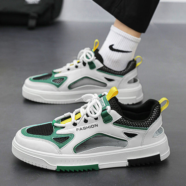 Sandals Men's Summer 2024 New Hollow Mesh Sports Baotou Mesh Shoes Teenagers Breathable Deodorant Beach Outerwear
