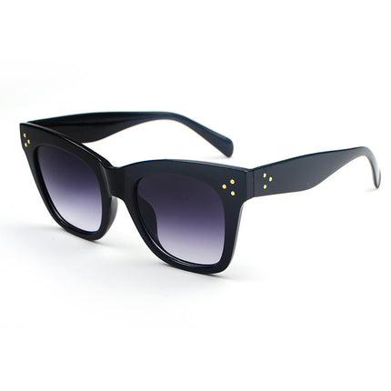 Rain European and American Fashion Large-Frame Sunglasses for Men and Women, Personalized Trendy Sunglasses, Studded Sunglasses 9768