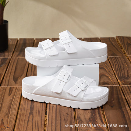 2025 New Thick-Soled Slippers Foreign Trade Eva Sandals Summer Women's Outdoor Indoor Sandals with Poop Feeling Dropshipping