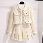 Rice apricot top + rice apricot skirt [two-piece set] / S