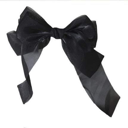 Korean Style Clip Princess Hairpin Organza High-End Hair Spring Clip Headdress Super Fairy Bow Student Hair Accessories