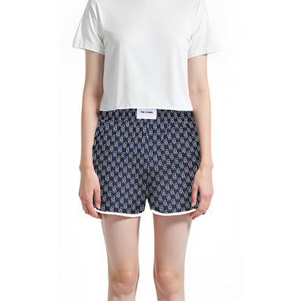 Summer Women's Suit Home Shorts Short-Sleeved Suit Sports and Leisure Two-Piece Set Breathable Thin Two-Piece Set with Logo