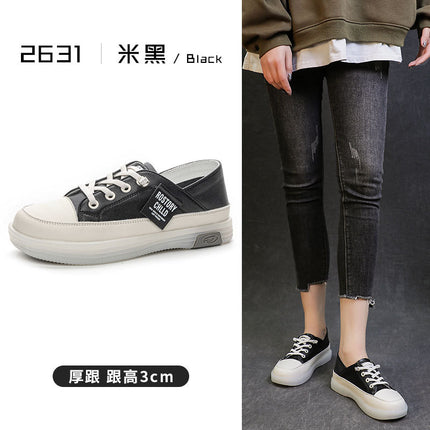 Genuine Leather White Shoes for Women 2026 New Spring Style Soft Sole Soft Surface Slip-On Women's Shoes Summer College Style Casual Shoes