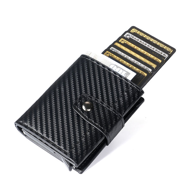 Cross-Border Popular Multi-Card Slot Men's Wallet Automatic Pop-Up Card Holder Unisex Credit Card Holder Card Holder Wholesale Women