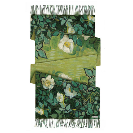 Winter Fashionable and Versatile Van Gogh Oil Painting Series Starry Sky Ladies Imitation Cashmere Long Scarf for Mother Shawl Warm Scarf