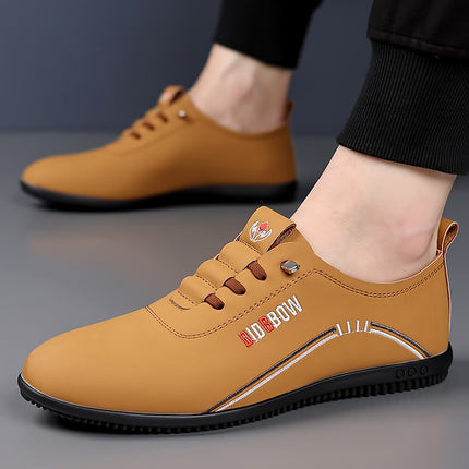 Summer Leather Shoes Soft Leather Men's Shoes Soft Sole Men's Business Casual Shoes One Pedal Lightweight Bean Shoes Board Shoes