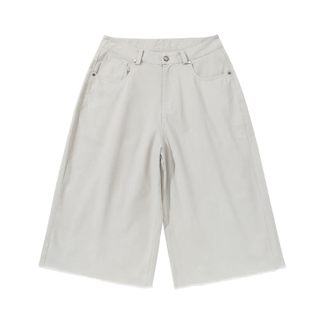 2025 New Versatile Solid Color Casual Cropped Pants