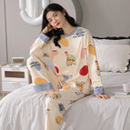 S blue edge giraffe long set / M