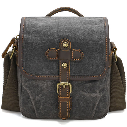 Cross-Border Canvas Shoulder Camera Bag Slr Digital Bag Photography Bag Outing Casual Lens Bag Wear-Resistant Crossbody Bag