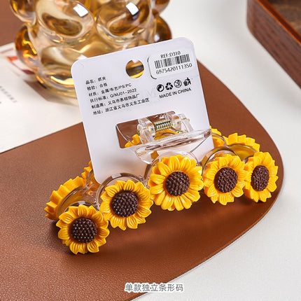 [Card Pack] Sweet Flower Clip Women's Back of Head Shark Clip Holiday Style Super Fairy Cherry Blossom Hair Clip Hair Accessory