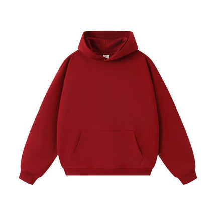 American Trendy Brand 450g Heavy Weight Terry Off-Shoulder Hooded Sweatshirt Men's Spring & Fall Hoodless Rope Loose Hoodie Wholesale