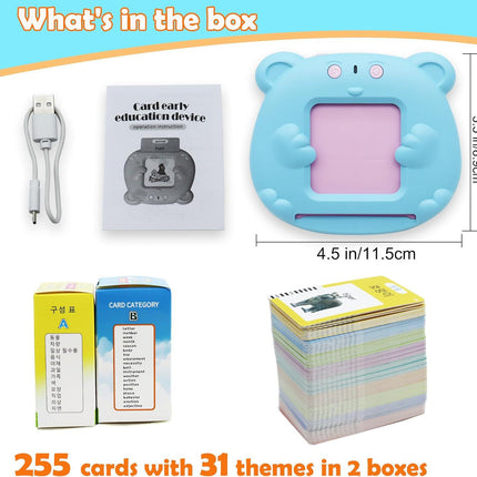 Cross-Border Korean Card Machine Talking Flash Cards Korean Card Machine Early Education Learning Machine