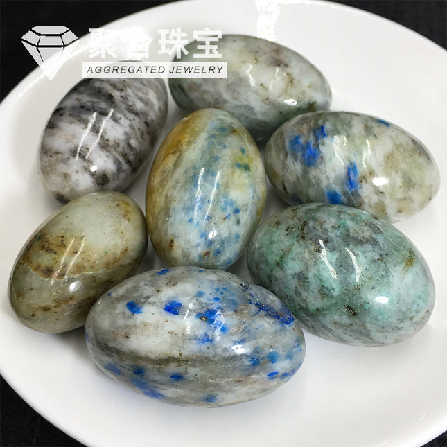 Natural k2 blue copper ore large particle gravel decoration children's teaching cognitive stone fish tank flower pot landscape Stone