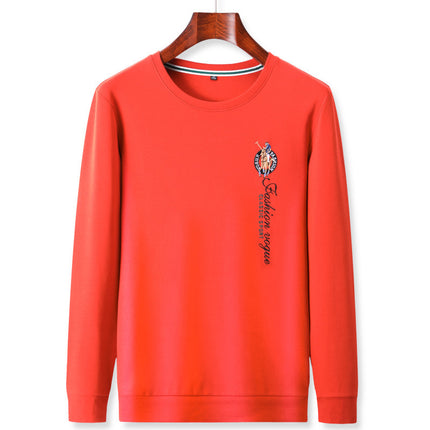 Mingdi Mouse Men's Autumn New Pure Cotton Long Sleeve T-Shirt Top Fashionable Round Neck Bottoming Shirt Men's Sweatshirt